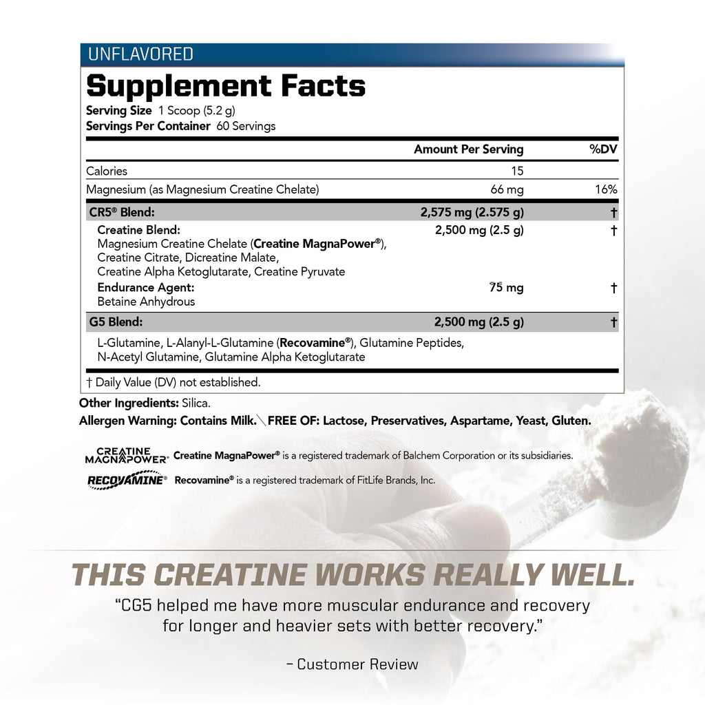 PMD Sports CG5 Creatine & L-Glutamine Powder - 60 Servings - image 3