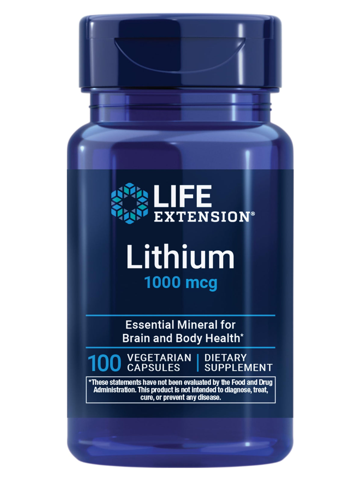 Life Extension Lithium 1000 mcg Orotate - 100 Capsules