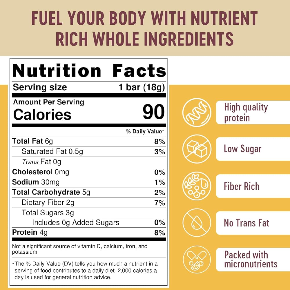 Mammoth Bar Minis - Organic Snack Bar Packed with 4g Protein. Paleo.
