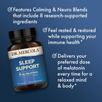 Dr. Mercola Sleep Support with Melatonin 5 mg - 30 Capsules - image 4