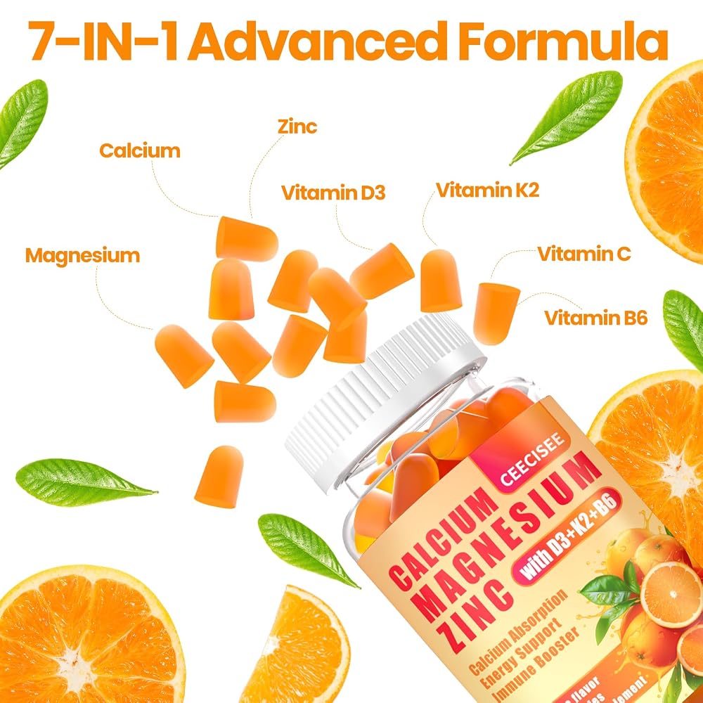 Ceecisee Calcium Magnesium Zinc Gummies 1000mg - 120 Count - image 3