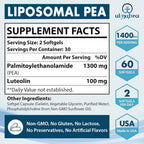 Ulmubra Liposomal Palmitoylethanolamide 1300 MG Plus Luteolin 100MG