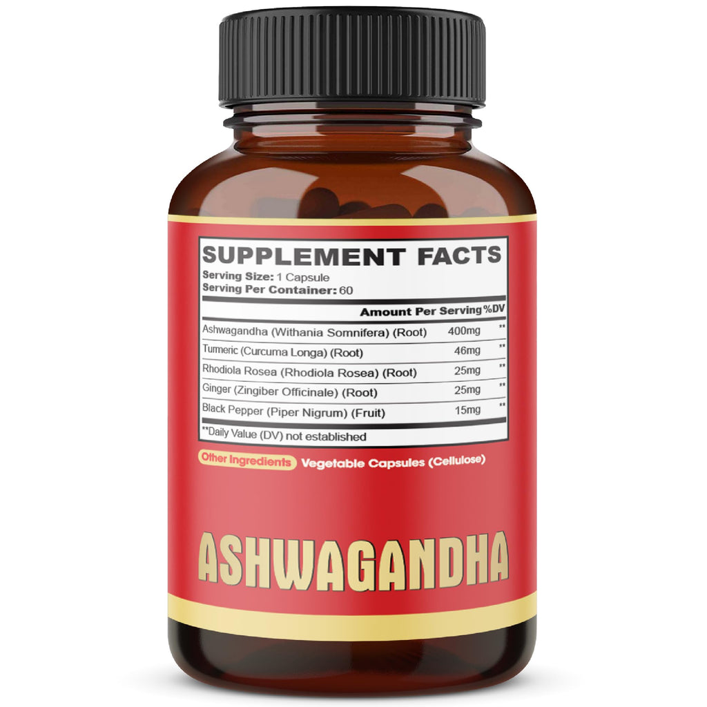 Agobi Ashwagandha 5-in-1 Herbal Blend - 120 Capsules - image 6