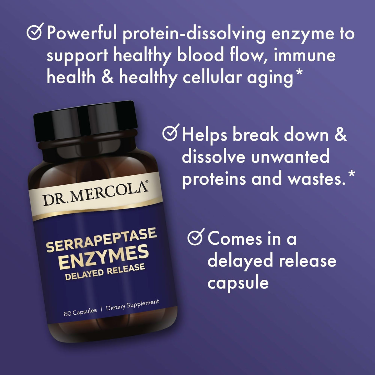 Dr. Mercola Serrapeptase Enzymes 20,000 SPU - 60 Capsules - image 4
