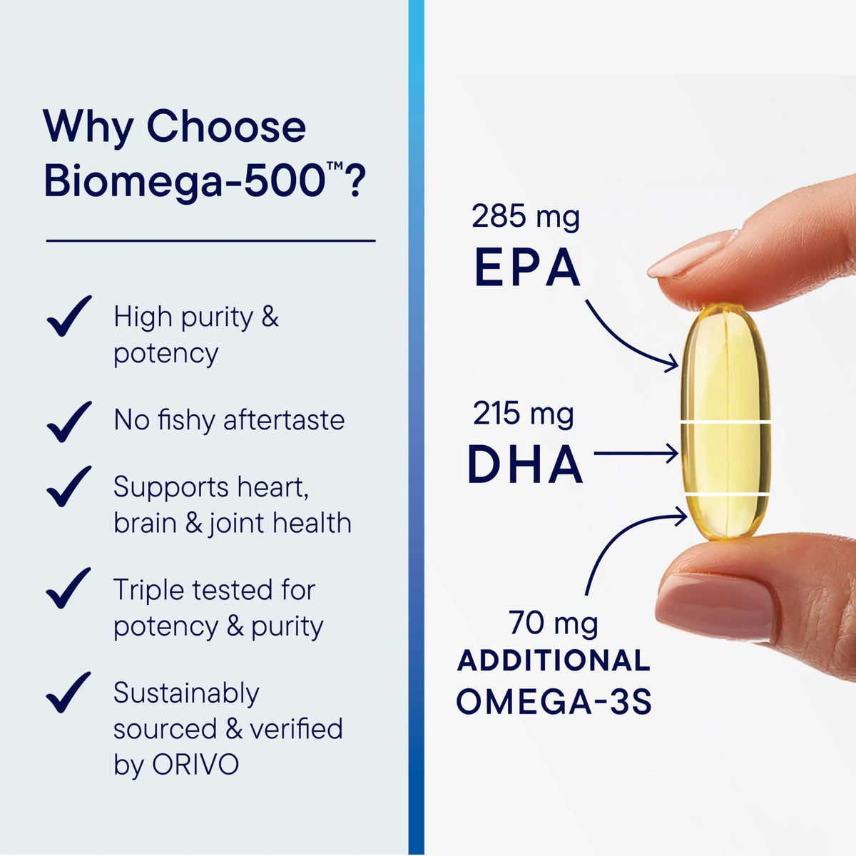 BIOTICS RESEARCH Biomega 500 mg EPA DHA Omega-3 Fish Oil - 90 Softgels - image 4