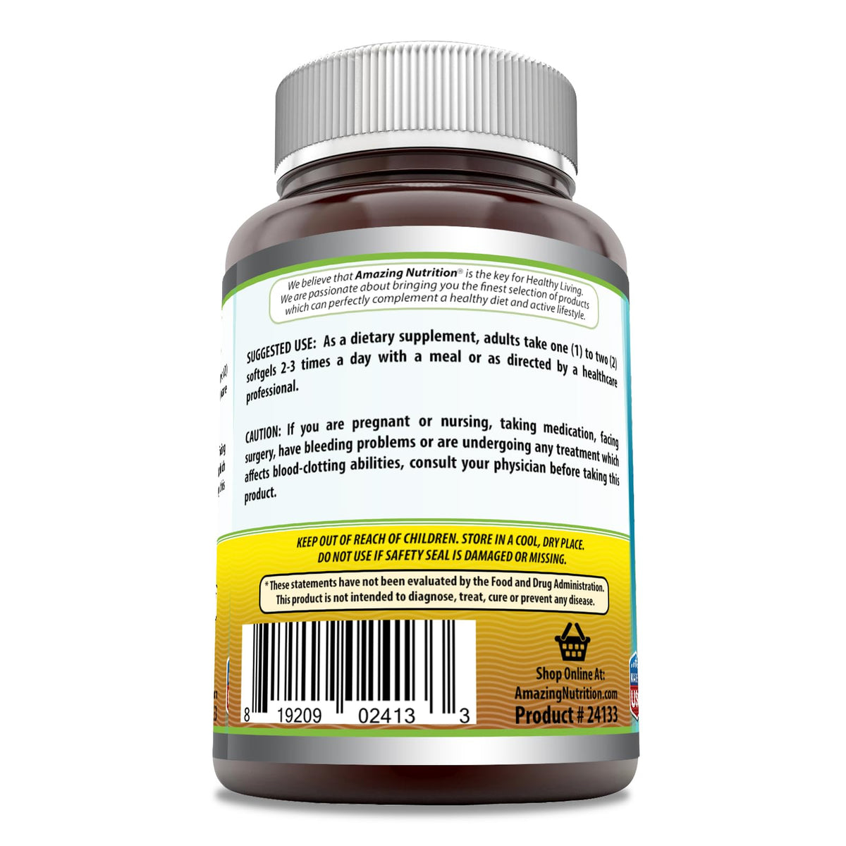 Amazing Nutrition Omega Triple Strength Fish Oil 1500 mg - 120 Softgels - image 3