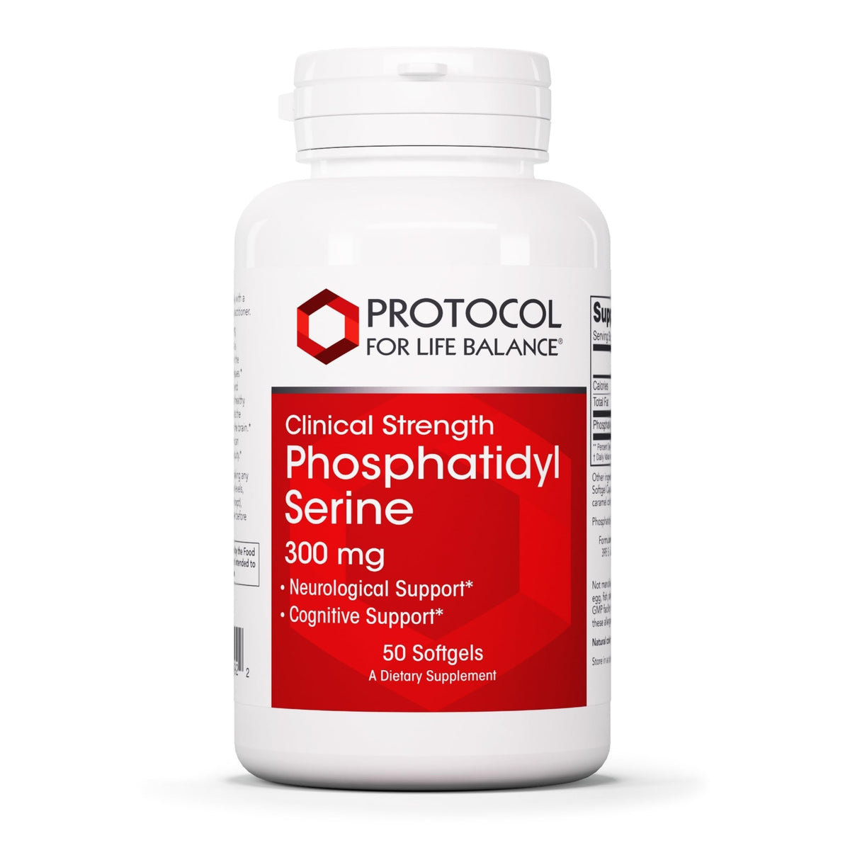 PROTOCOL FOR LIFE BALANCE Phosphatidylserine 300 mg Memory Support - 50 Softgels