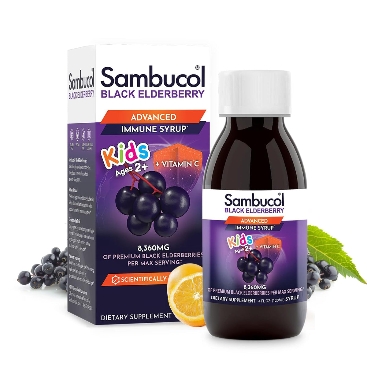 Sambucol Black Elderberry Syrup for Kids - 4 Fl Oz