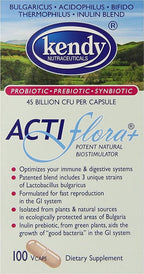 Kendy Actiflora+ Synbiotic Probiotic - 100 Vegetarian Capsules