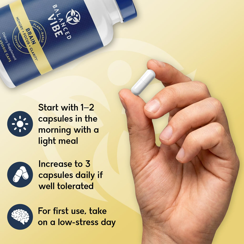 Balanced Vibe Brain Supplement 8 in 1 with Lion's Mane - 90 Capsules - image 7