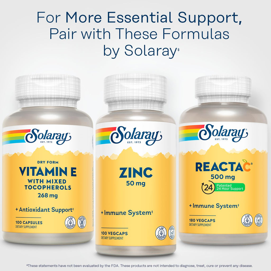 SOLARAY Vitamin E 400 IU Mixed Tocopherols - 100 Capsules - image 6