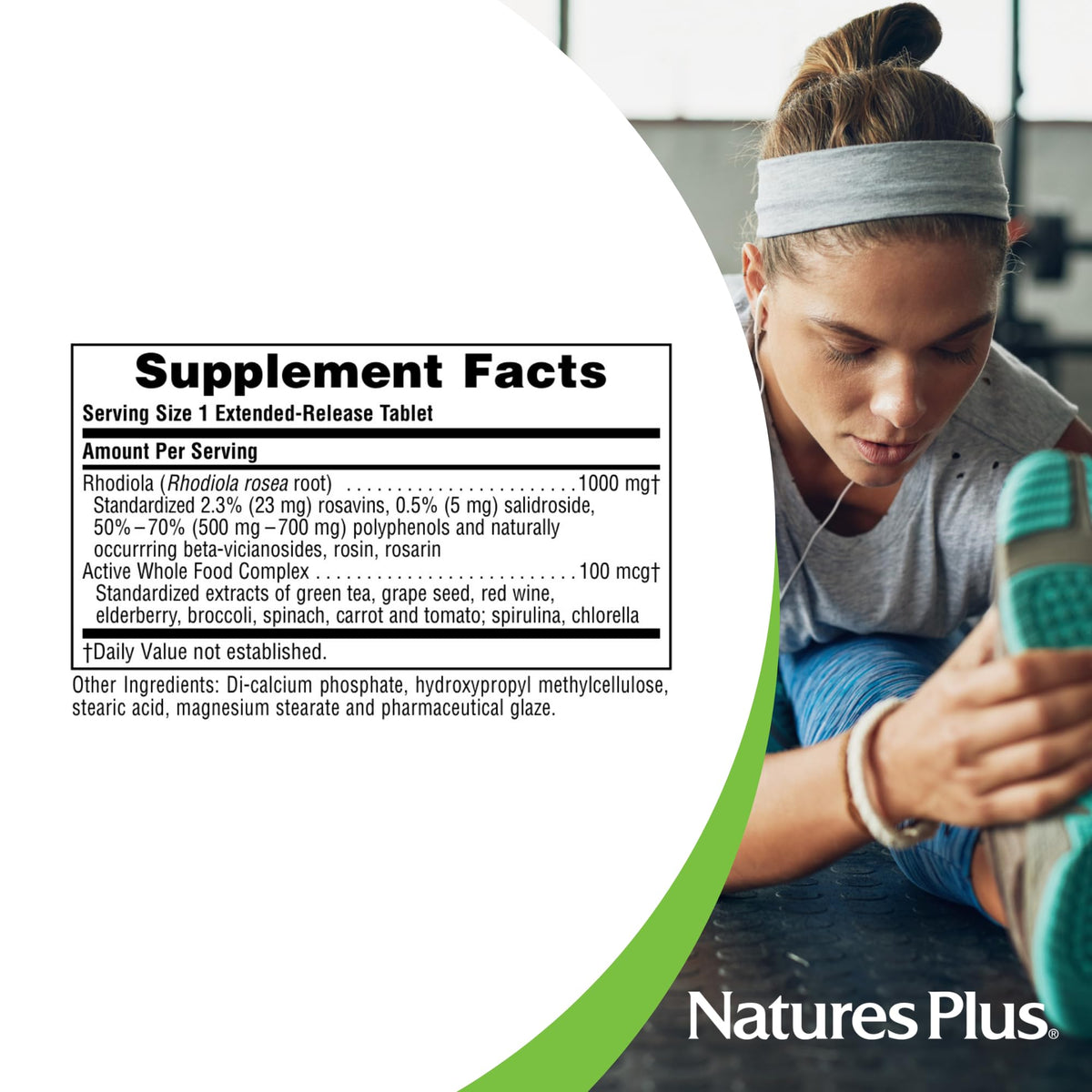 NaturesPlus Rhodiola Extended Release Adaptogenic - 30 Tablets - image 4