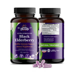 FLORIDA HERBS Black Elderberry Capsules - 180 Vegan Capsules