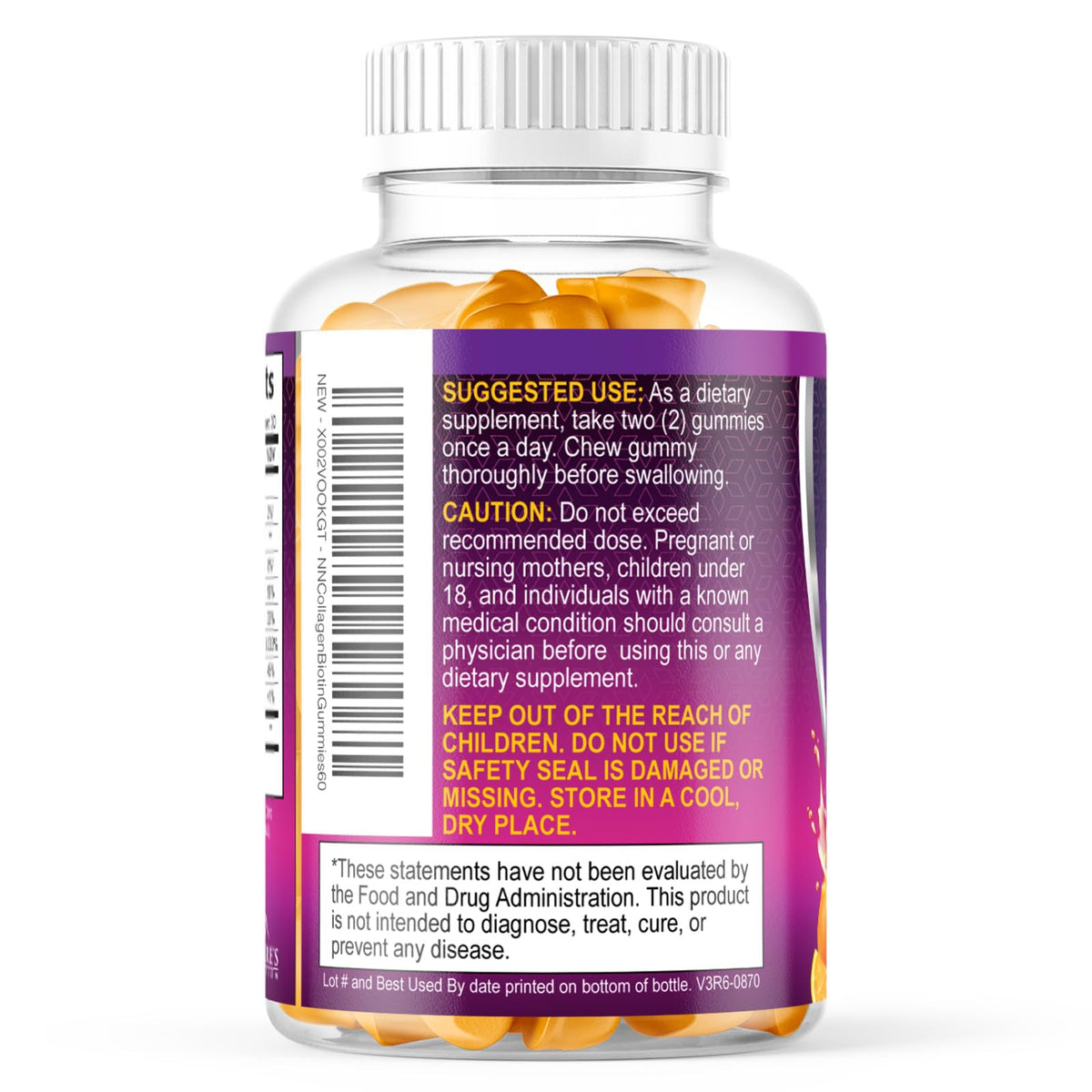 Nature's Nutrition Collagen Gummies - 2500mcg Biotin - Complete