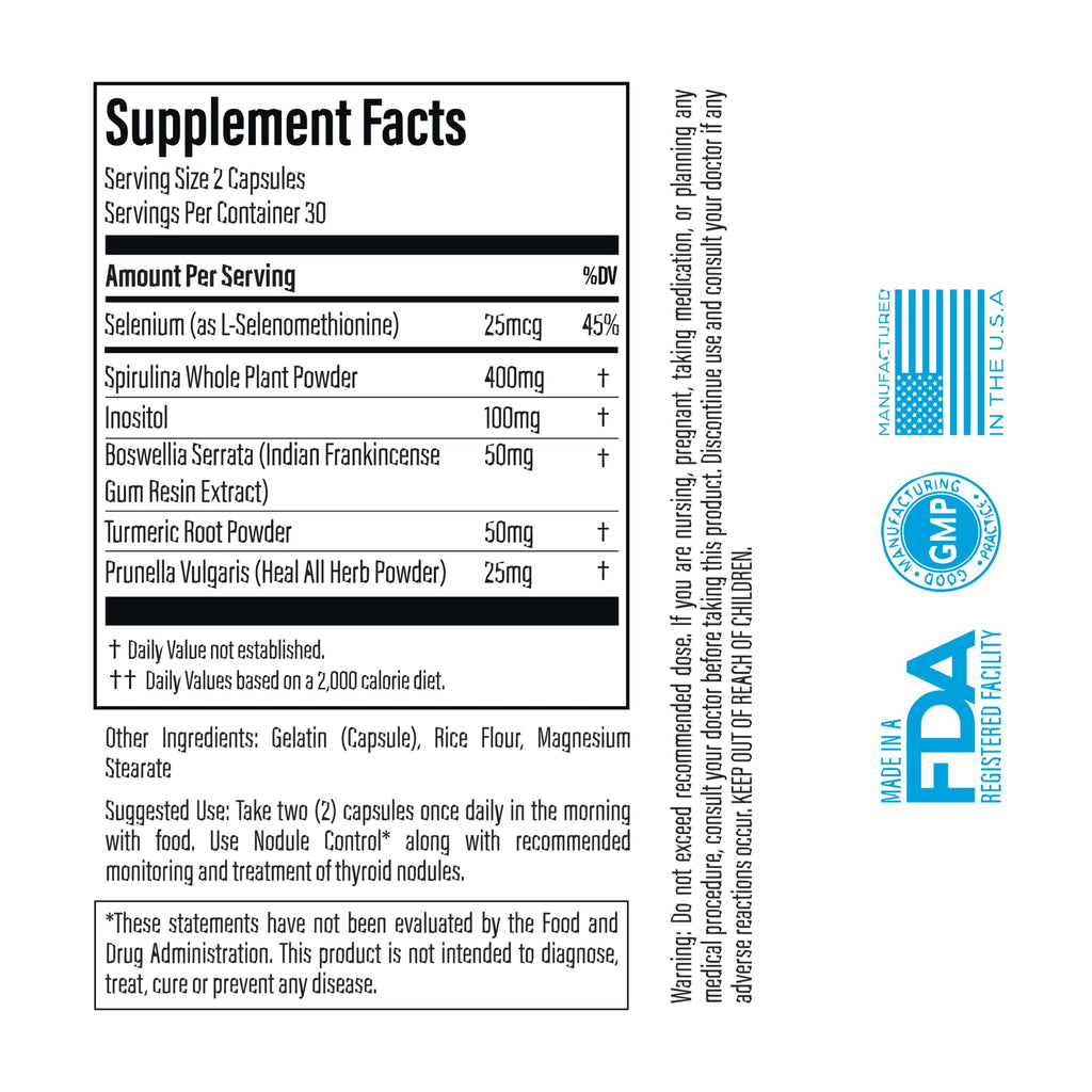 Thyroid Specific Formulations Nodule Control Thyroid Support - 60 Capsules - image 3