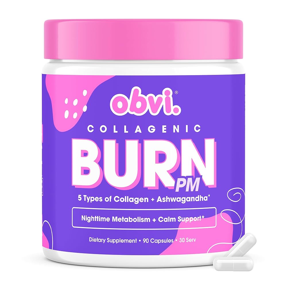 Obvi Collagenic Burn PM Collagen Peptides for Sleep - 90 Capsules