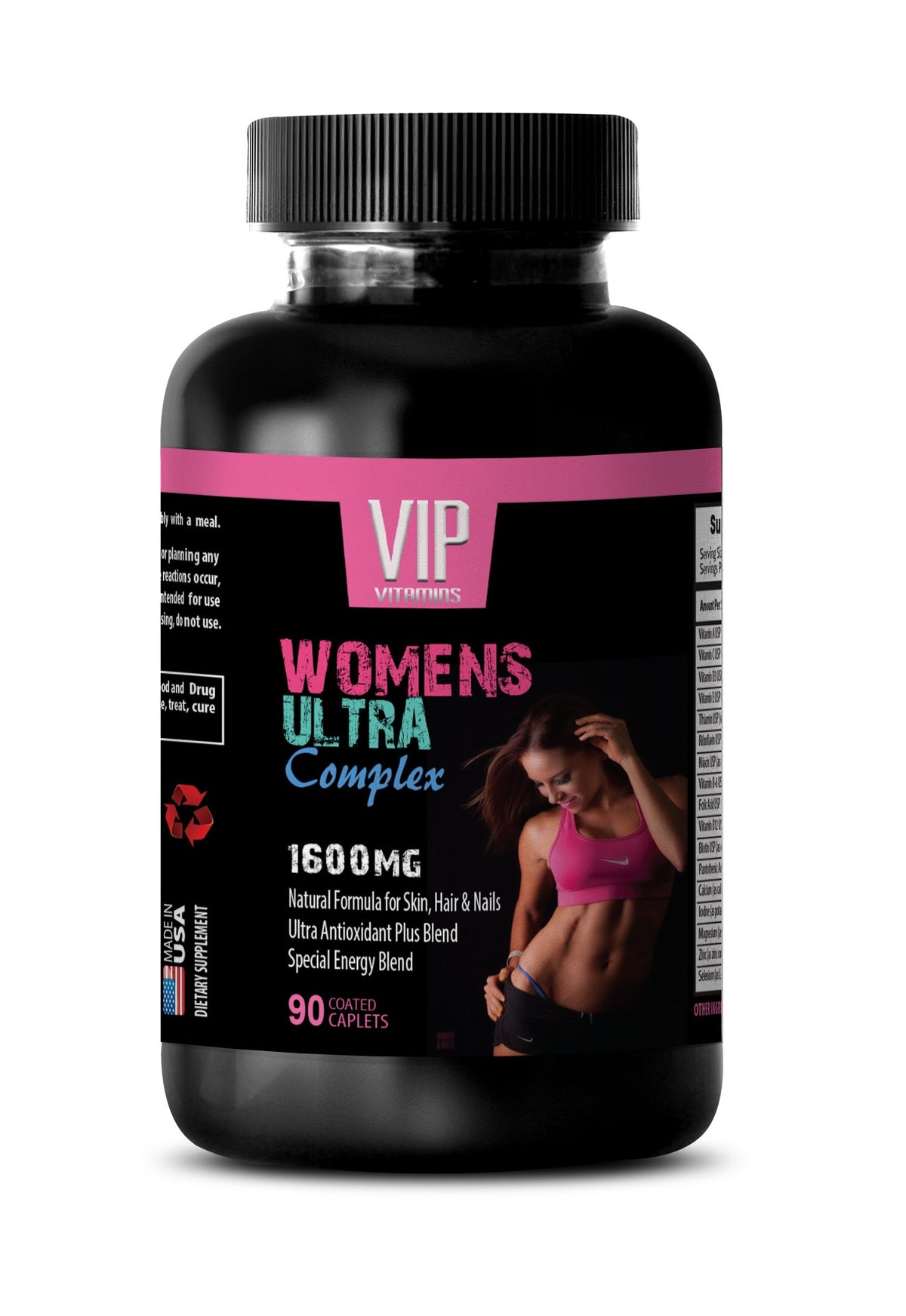 VIP VITAMINS Skin Supplement for Women Ultra Complex 1600MG - 90 Caplets