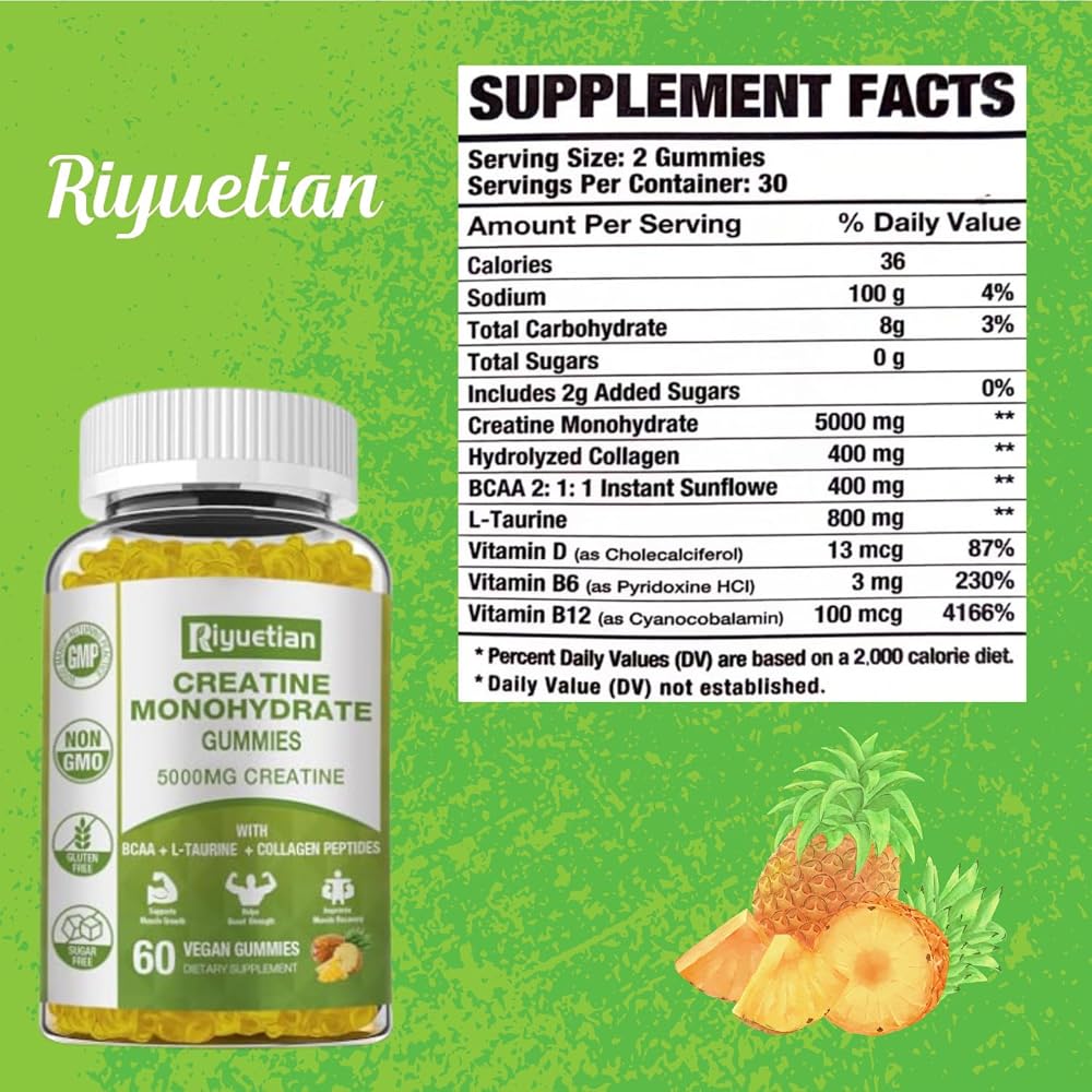 Riyuetian Creatine Monohydrate Gummies