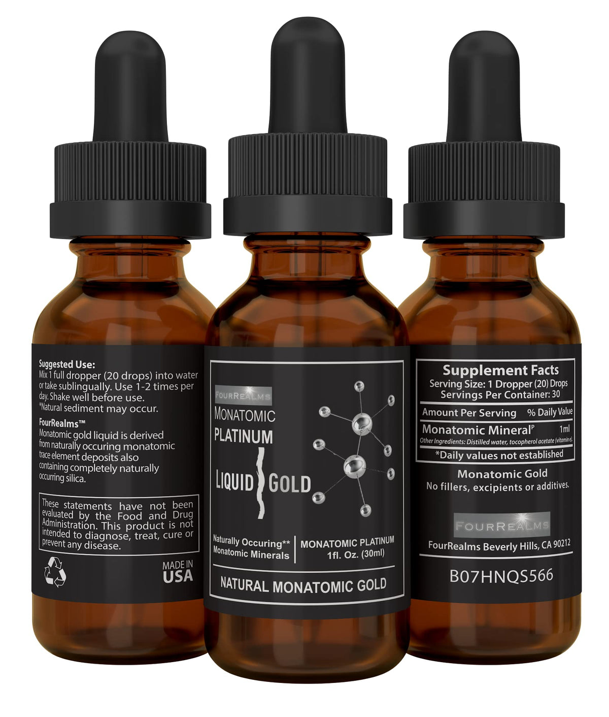 3 Leaf Naturals Mono-Atomic ORMUS Liquid - 1 Fl Oz