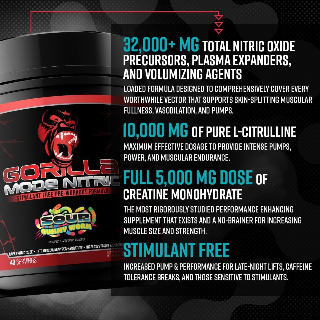 Gorilla Mode Nitric Stimulant Free Pre-Workout