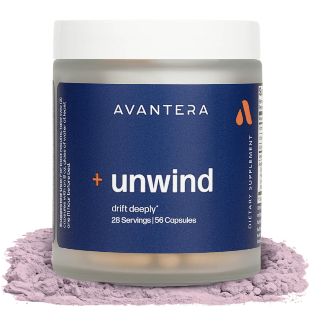 Avantera Unwind Stress and Sleep Supplement - 56 Vegan Capsules