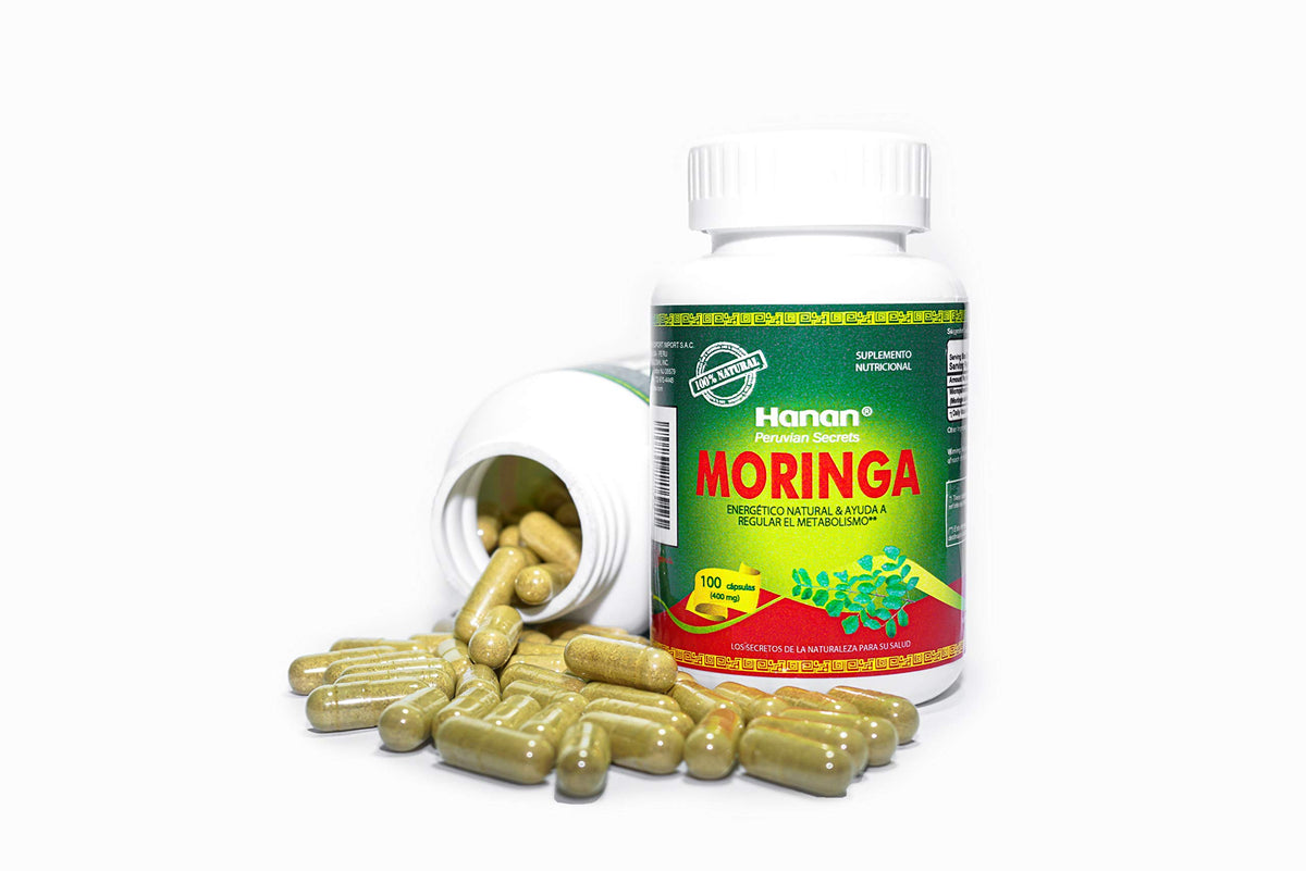 Hanan Moringa Superfood Powder Capsules 100 ct. Pure Moringa oleifera