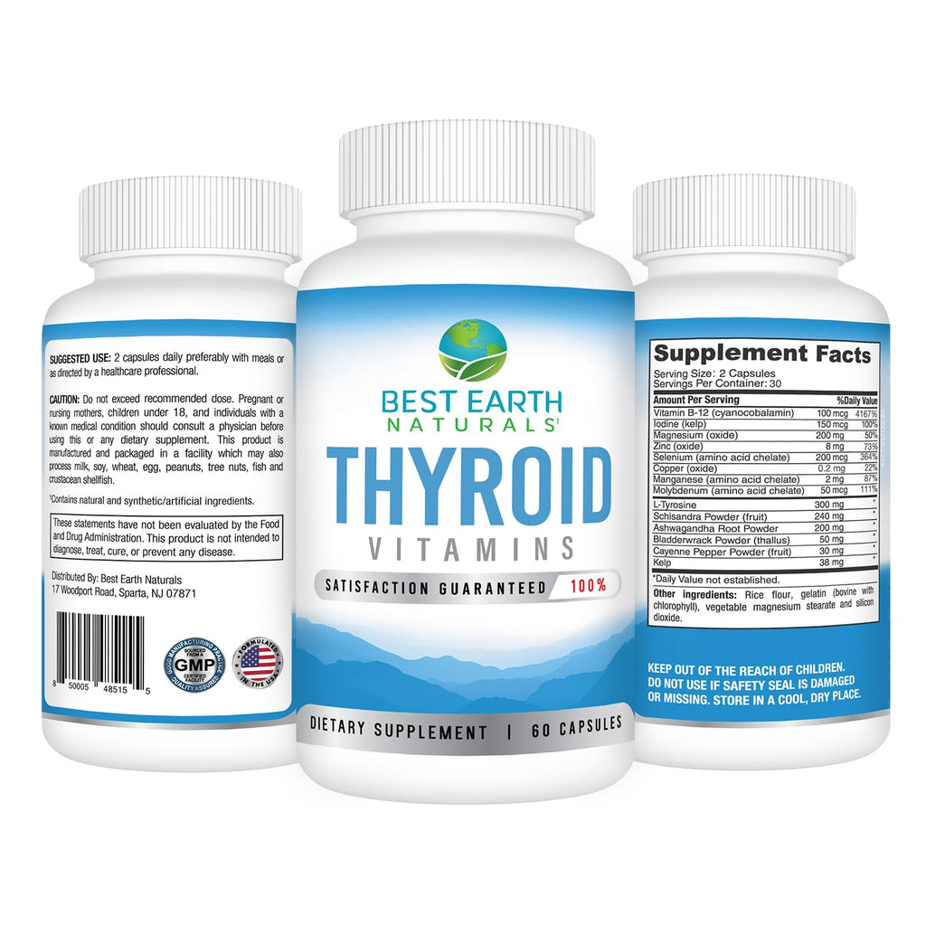 Best Earth Naturals Thyroid Support Supplement - 60 Capsules - image 2