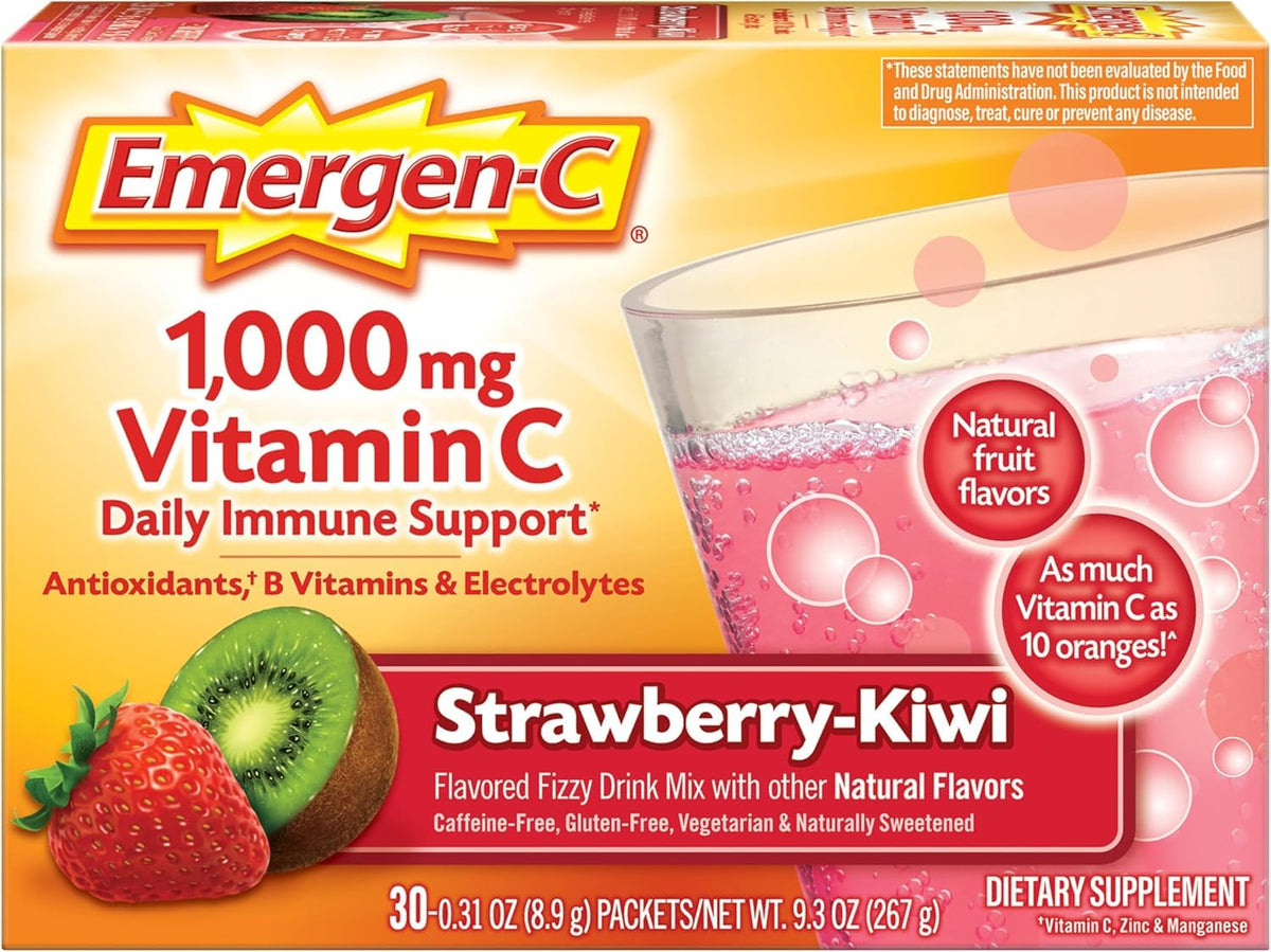 Emergen-C Vitamin C 1000mg Powder Strawberry Kiwi Immune Support - image 3