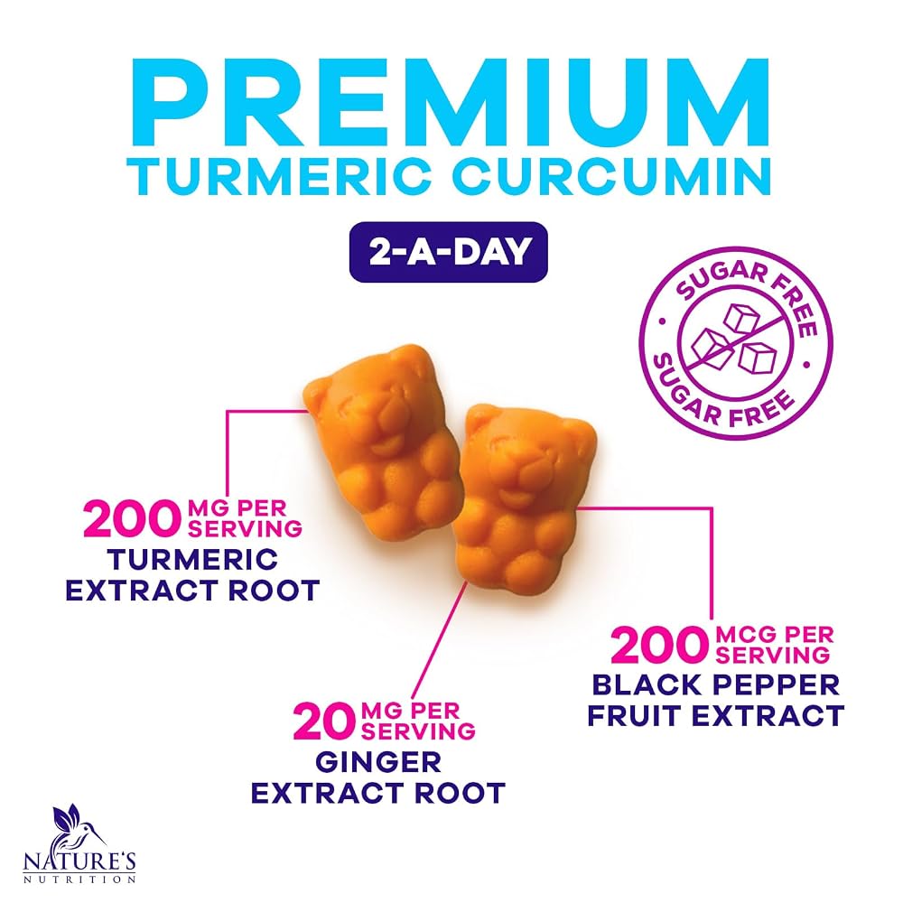 Nature's Nutrition Turmeric Gummies Joint Support - 60 Gummies - image 3