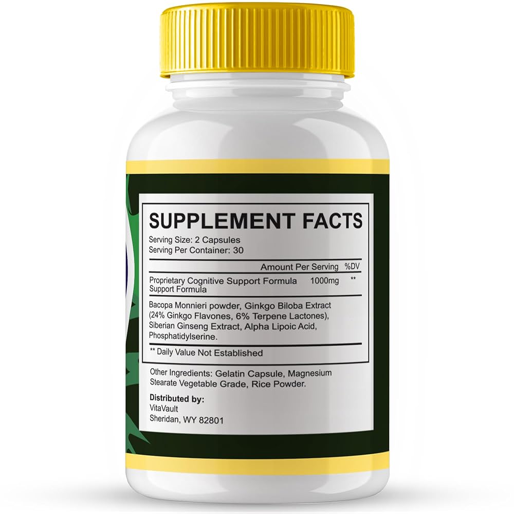 Vitavault Nerve Forte Brain Supplements for Memory and Focus - 60 Capsules - image 2