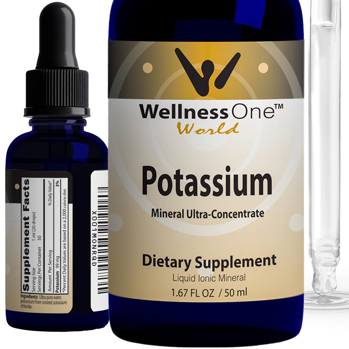 WellnessOne Ionic Potassium Supplement Drops - 1.67 fl oz
