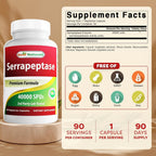 Best Naturals Serrapeptase 40000 SPUs 90 Vegetarian Capsules - image 5