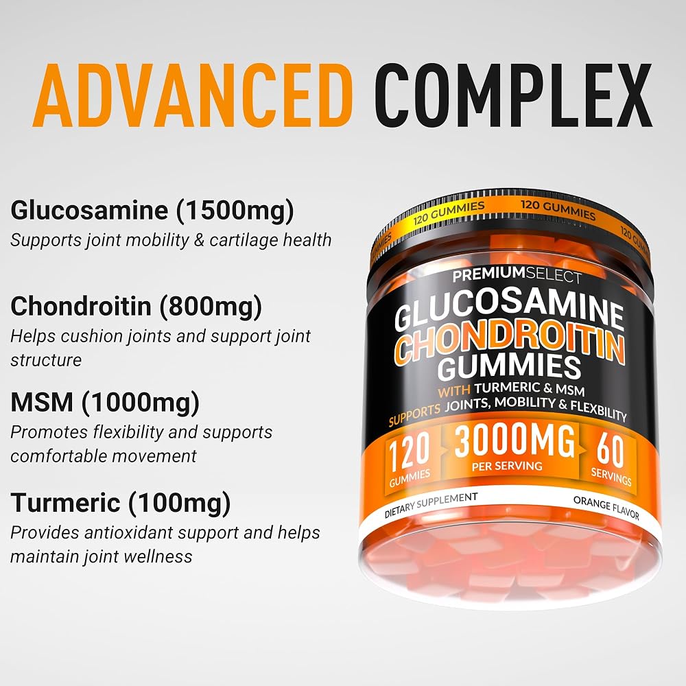 Premium Select Nutrition Glucosamine Chondroitin Gummies Joint Support - image 3