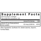 Force Factor Vitamin D3 5000 IU Softgels - 120 Softgels - image 6