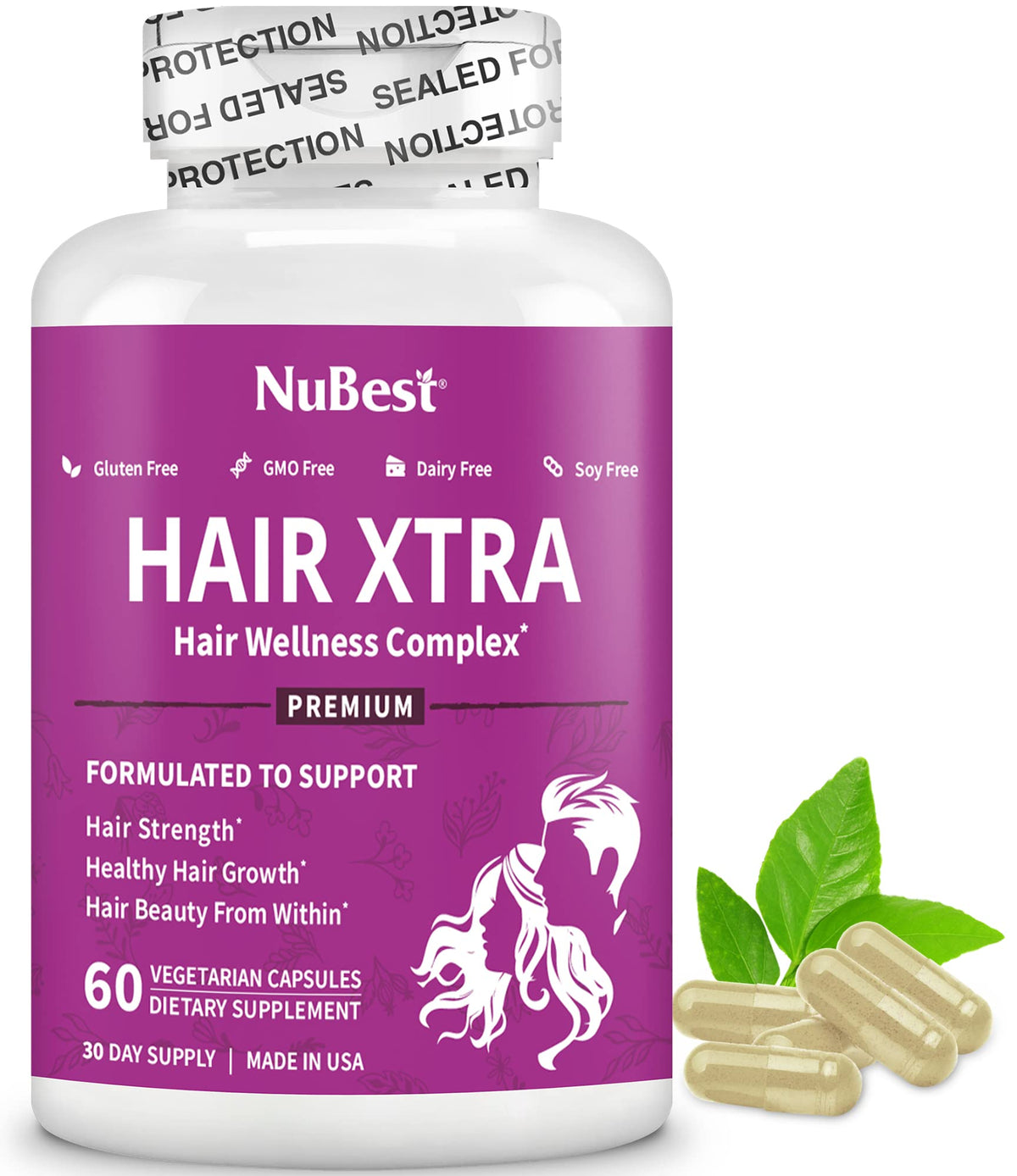 NuBest Hair Xtra - Hair Growth Vitamin for Faster Hair Growth - 60