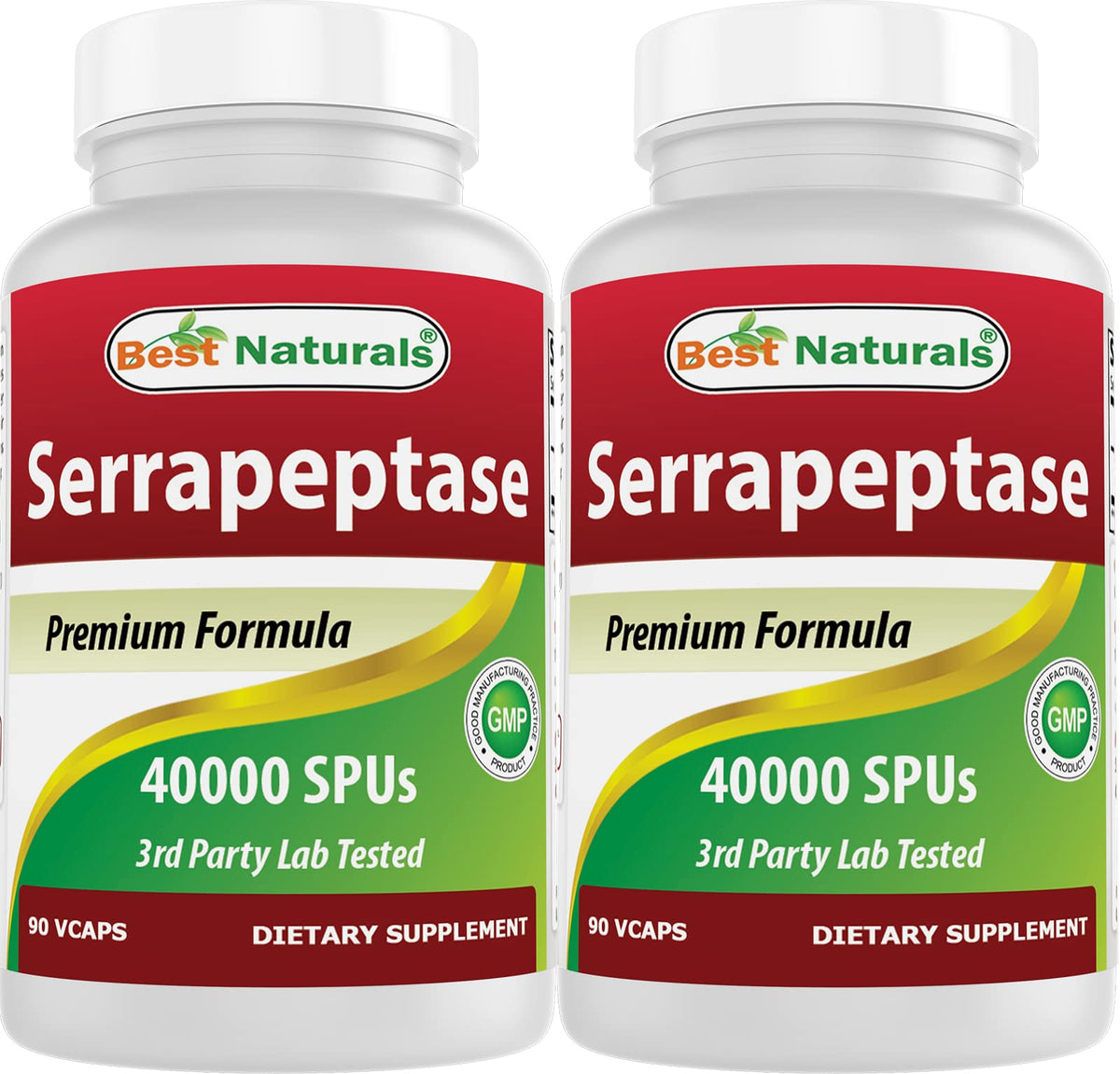Best Naturals Serrapeptase 40000 SPUs 90 Vegetarian Capsules
