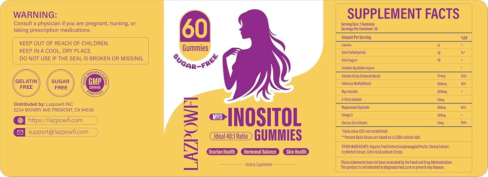Lazpowfi Myo-Inositol & D-Chiro Inositol