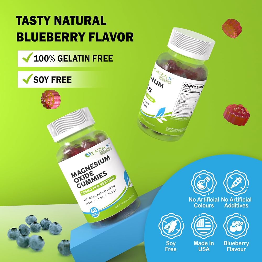 ZA'ZA K ORGANICS Magnesium Oxide Gummies for Sleep - 60 Gummies - image 7