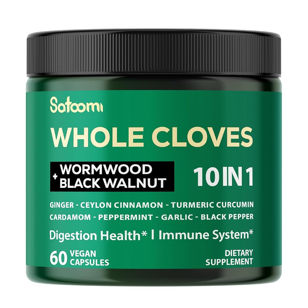 Satoomi 10in1 Clove Supplement with Turmeric & Ginger - 60 Capsules