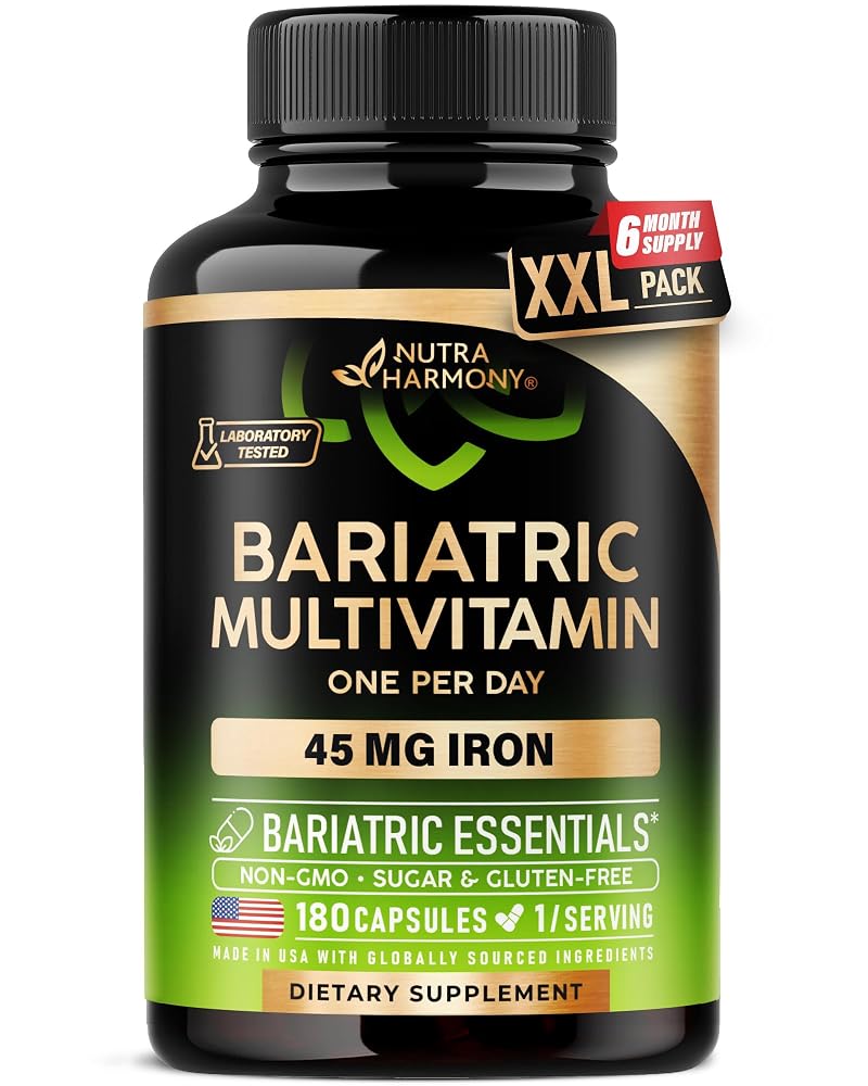 NUTRAHARMONY Bariatric Multivitamin with Iron 45mg - 180 Capsules