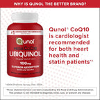 Qunol CoQ10 100mg Softgels, Mega Ubiquinol 100mg
