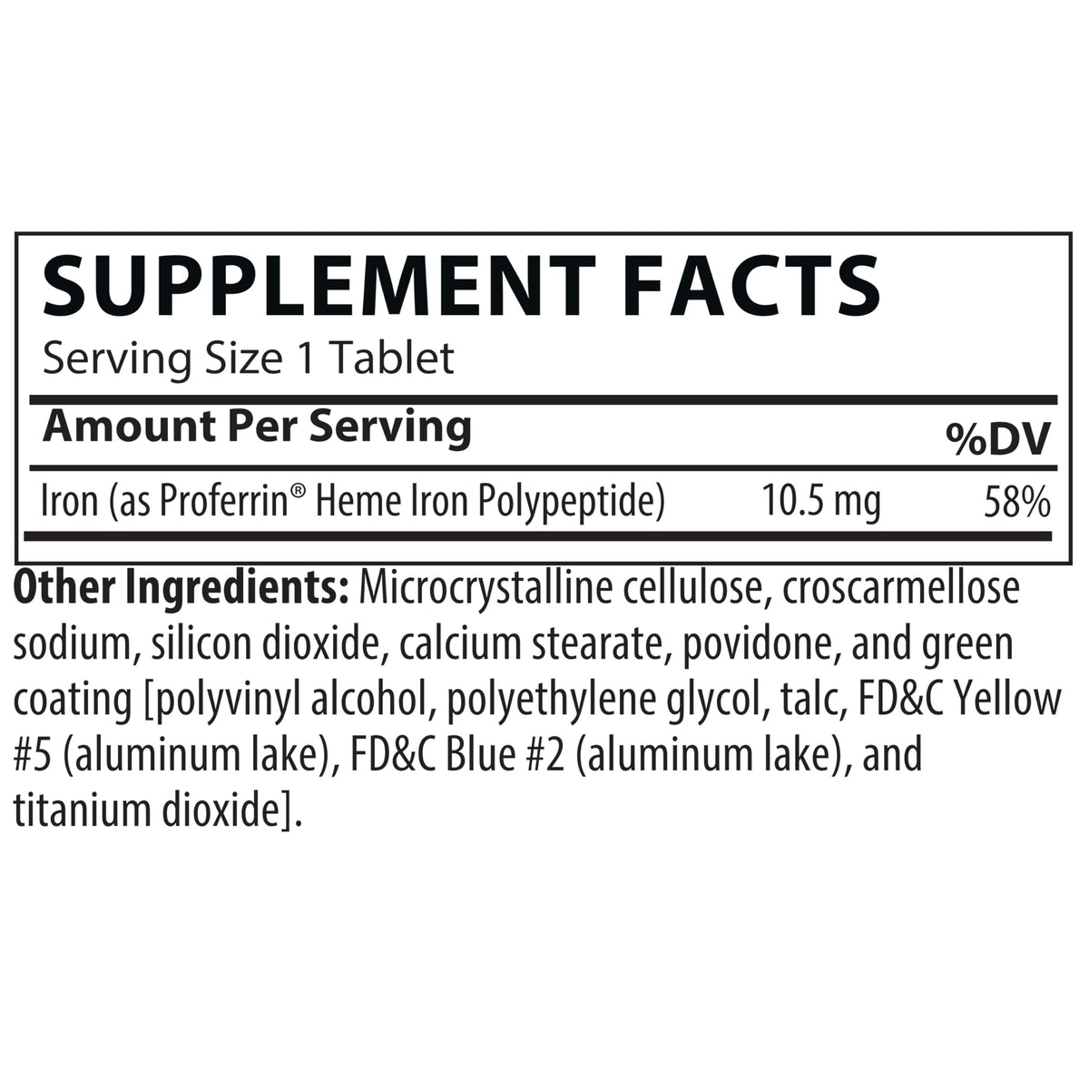 Proferrin ES Heme Iron Polypeptide - 30 Tablets - image 2