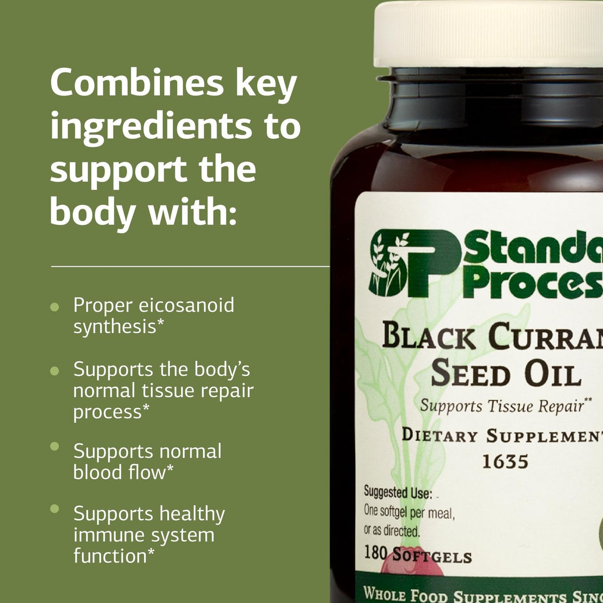 Standard Process Black Currant Seed Oil Tissue Repair Aid - 180 Softgels - image 4