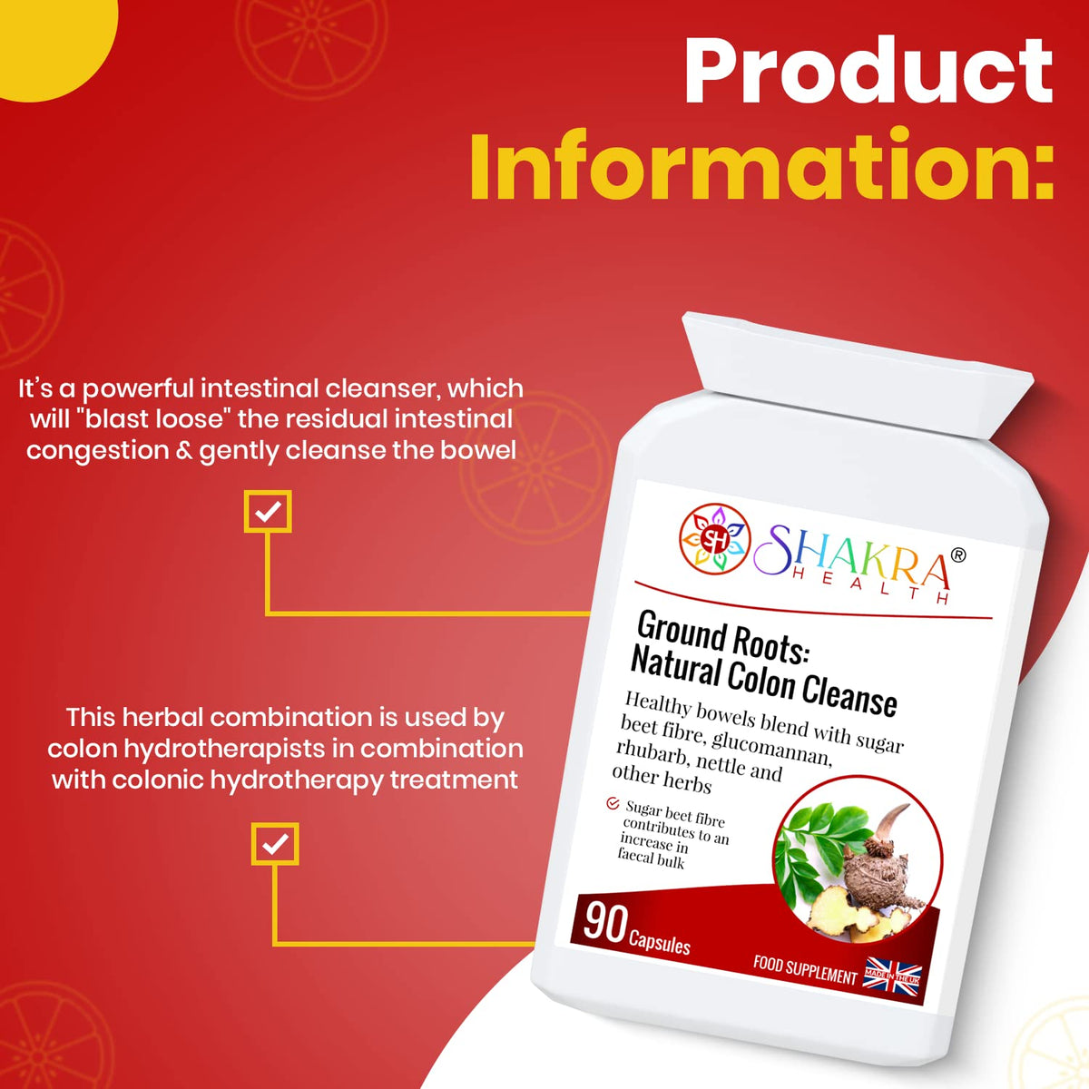 SH Shakra Health Ground Roots Natural Colon Cleanse - 1 Count - image 3