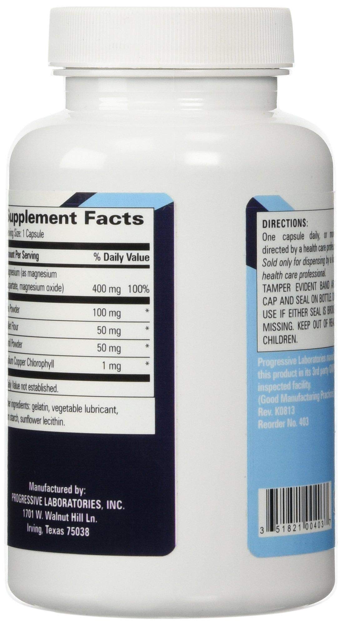 Progressive Laboratories Magnezyme Magnesium - 100 Capsules - image 4