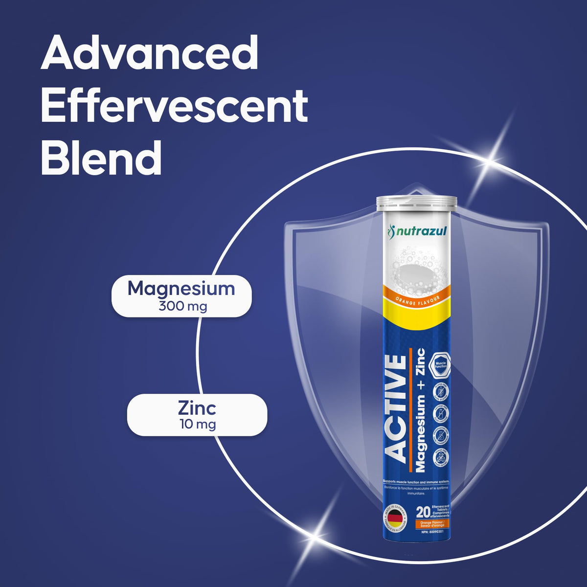 Nutrazul Active Magnesium & Zinc Effervescent Tablets - 60 Tablets - image 3