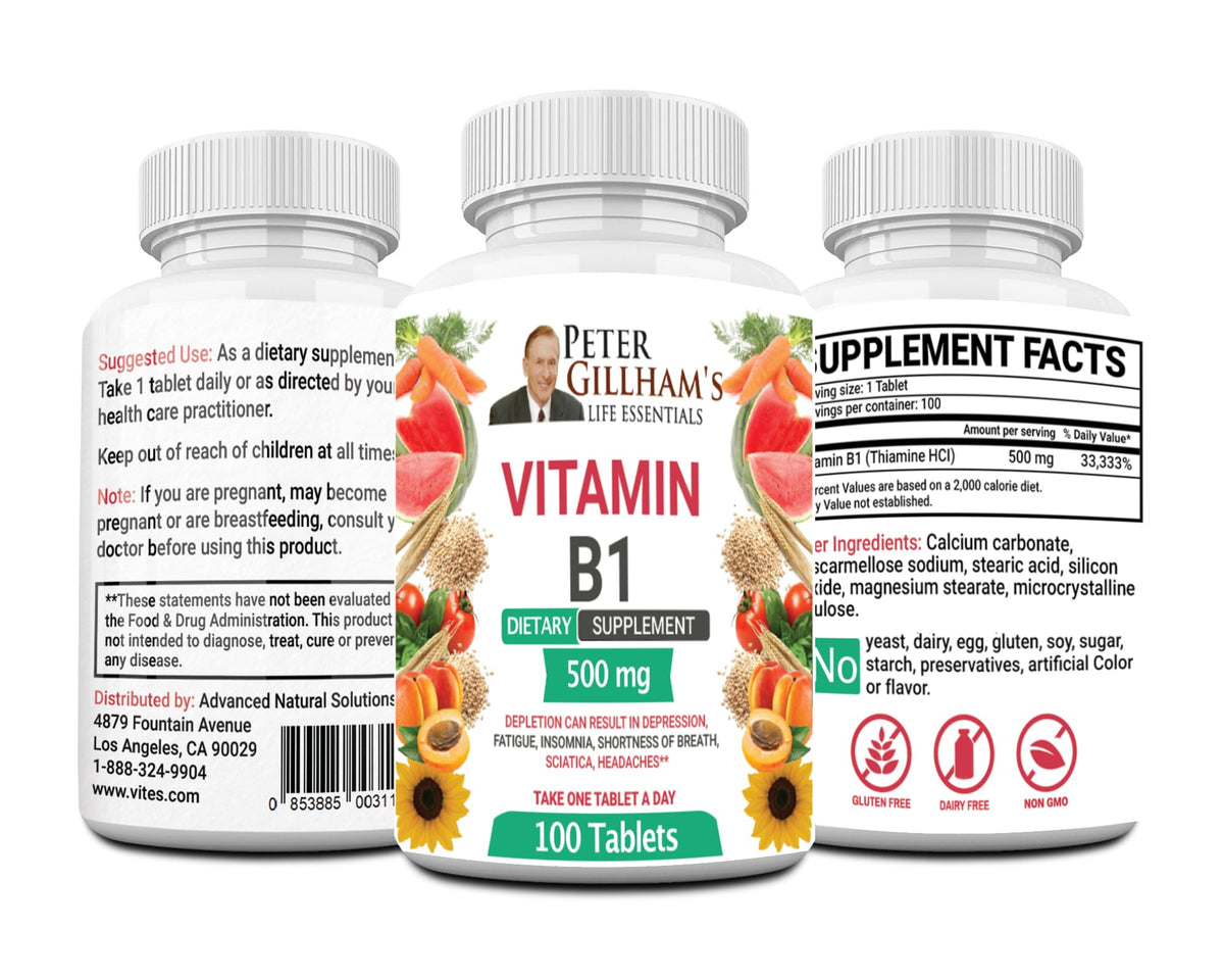Peter's Choice B1 Thiamine 500mg Tablets - 100 Tablets