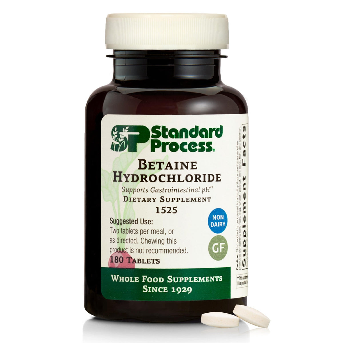 Standard Process Betaine Hydrochloride GI pH Support - 180 Tablets