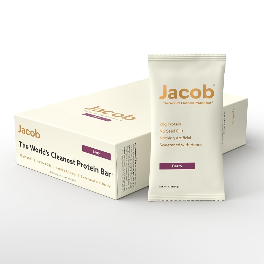 Jacob Protein Bars Berry Grass-Fed 20g - 9 Pack