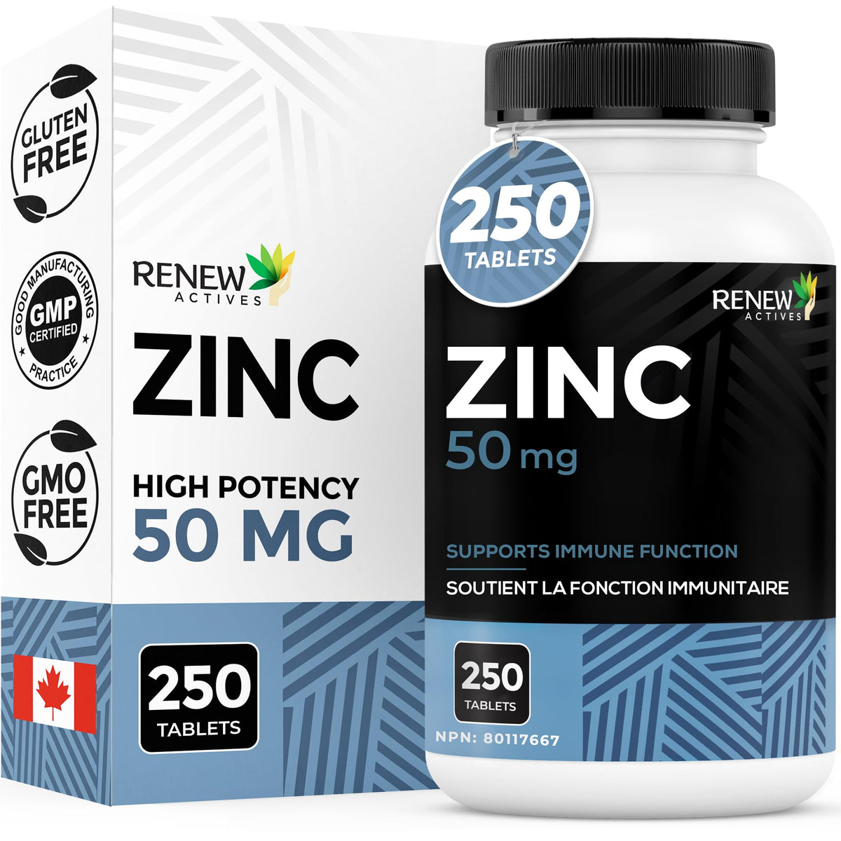 Renew Actives Zinc 50mg - 250 Tablets